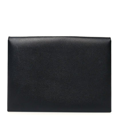 Hermes Epsom Calvi Pouch Black Cactus 3 of 15
