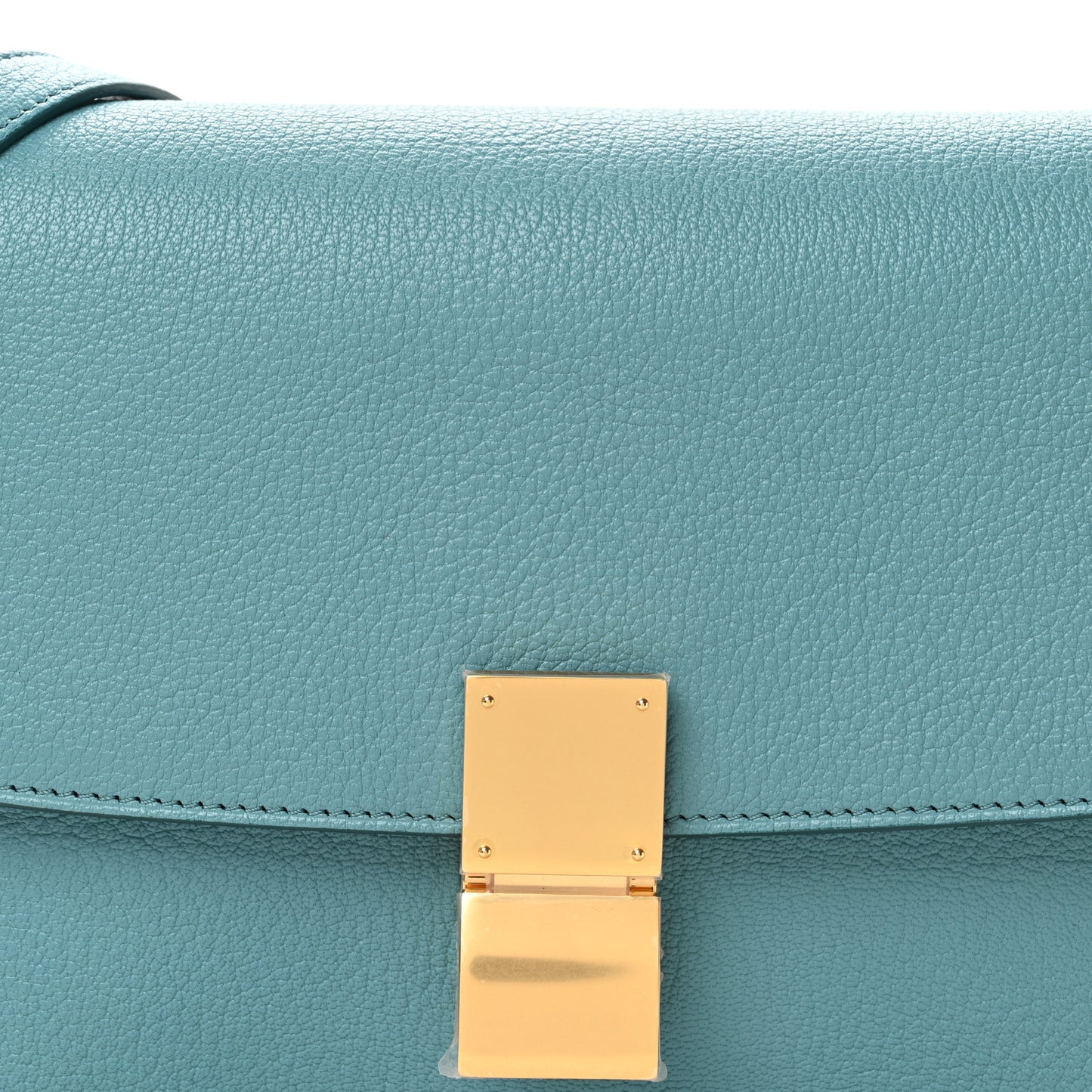 Goatskin Medium Classic Box Flap Bag Antarctic