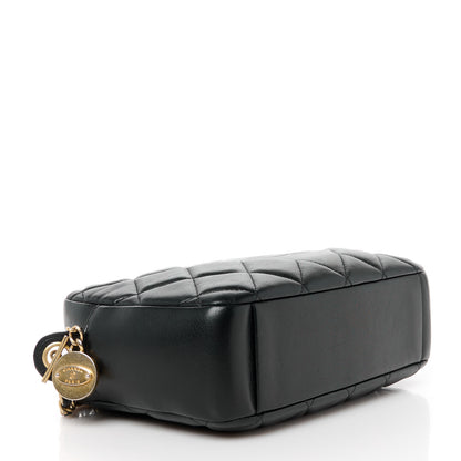 Chanel Lambskin Quilted Small Diamond CC Camera Case Black 4 of 10