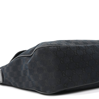 Gucci Monogram Web Medium Flap Messenger Black 9 of 10
