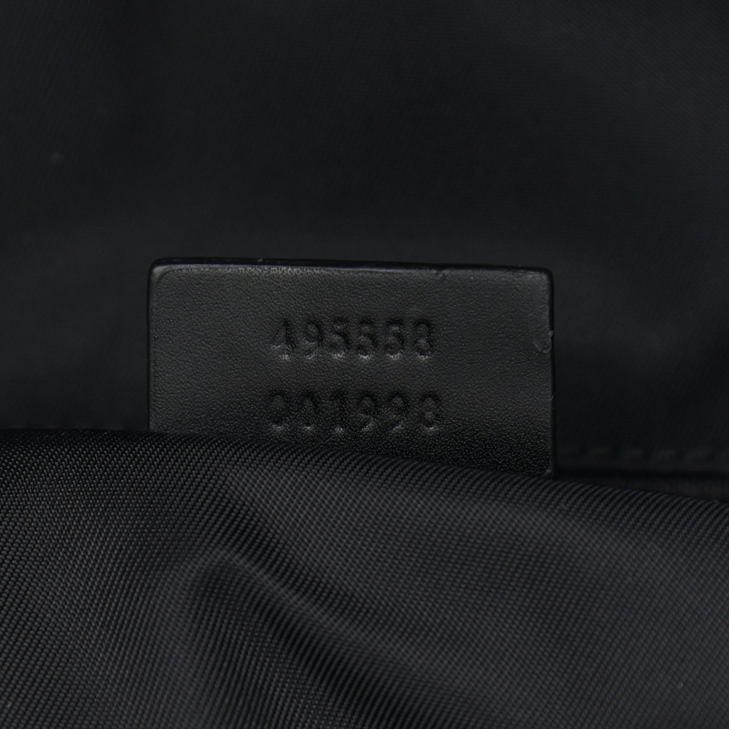 Techno Canvas Appia Calfskin Web Tote Backpack Black