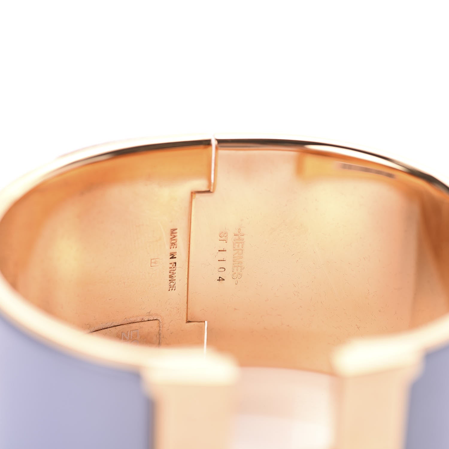 Hermes Enamel Extra Wide Clic Clac H Bracelet GM Bleu Lin 3 of 3