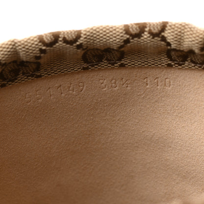 Gucci Monogram Over the Knee Boots 38.5 Beige Ebony 8 of 9