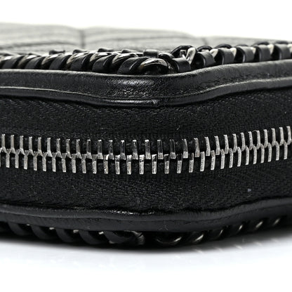 Chanel Calfskin Quilted Boy Chain Large Gusset Zip Around Wallet Black 12 of 15