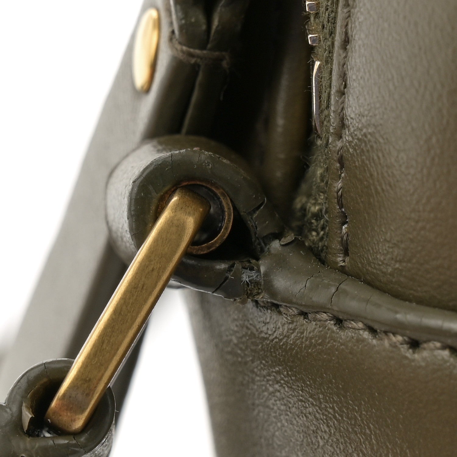 Saint Laurent Calfskin Matelasse Monogram Lou Camera Bag Military Olive 14 of 14