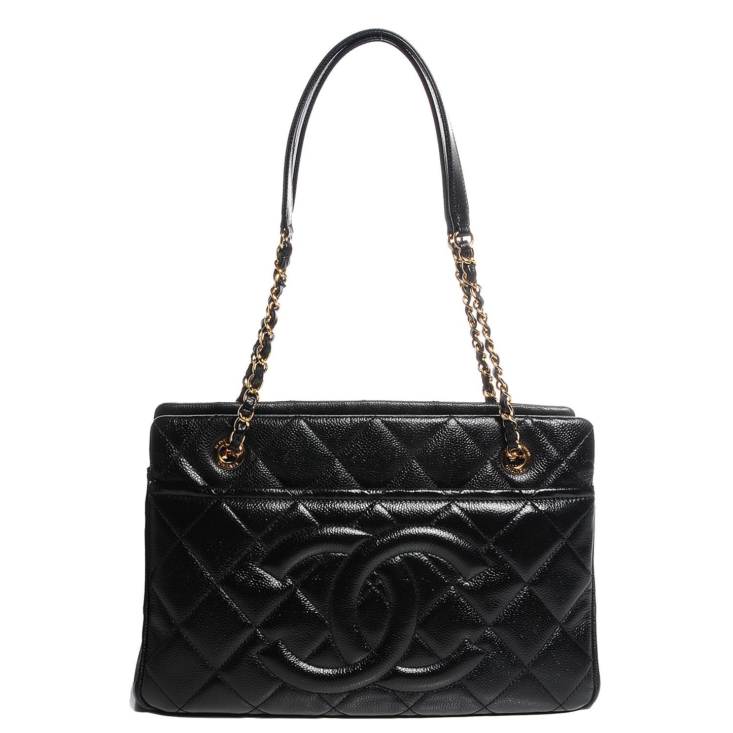 Caviar Timeless CC Shopping Tote Black