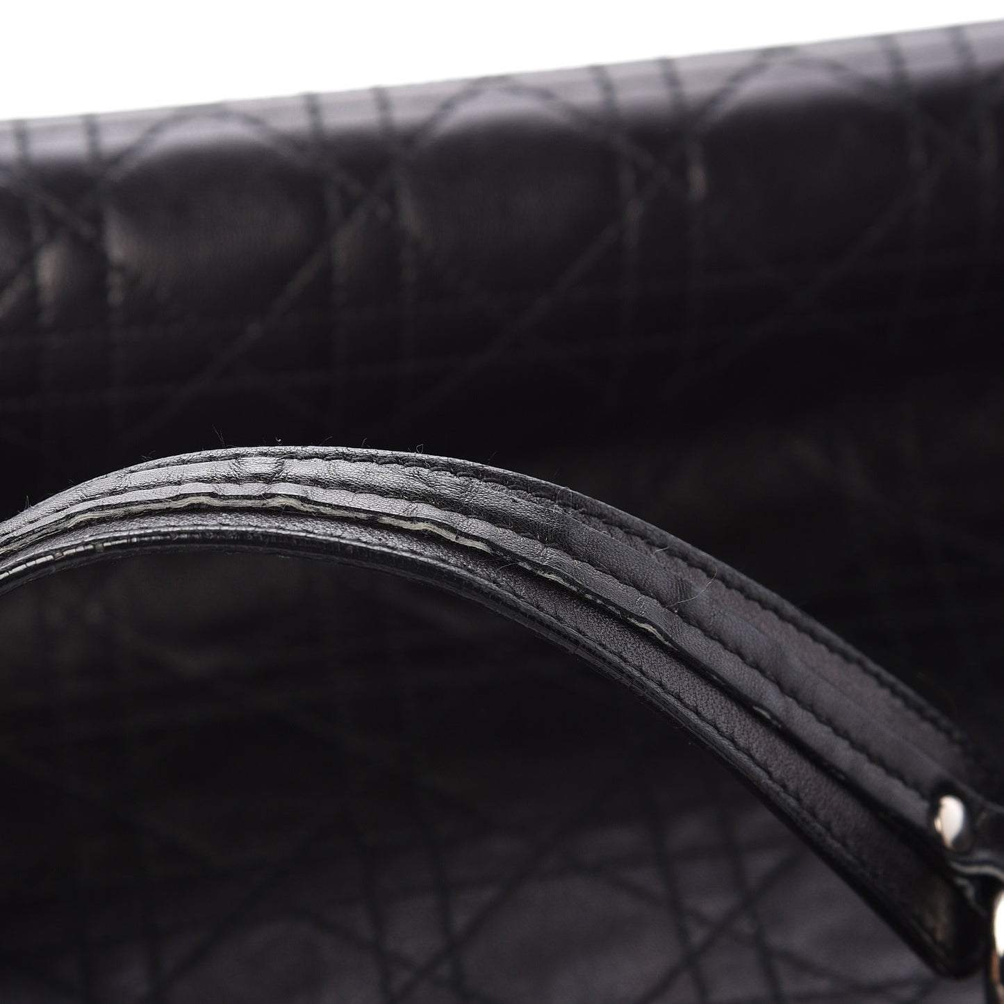 Lambskin Cannage Large Dior Soft Shopping Tote Black