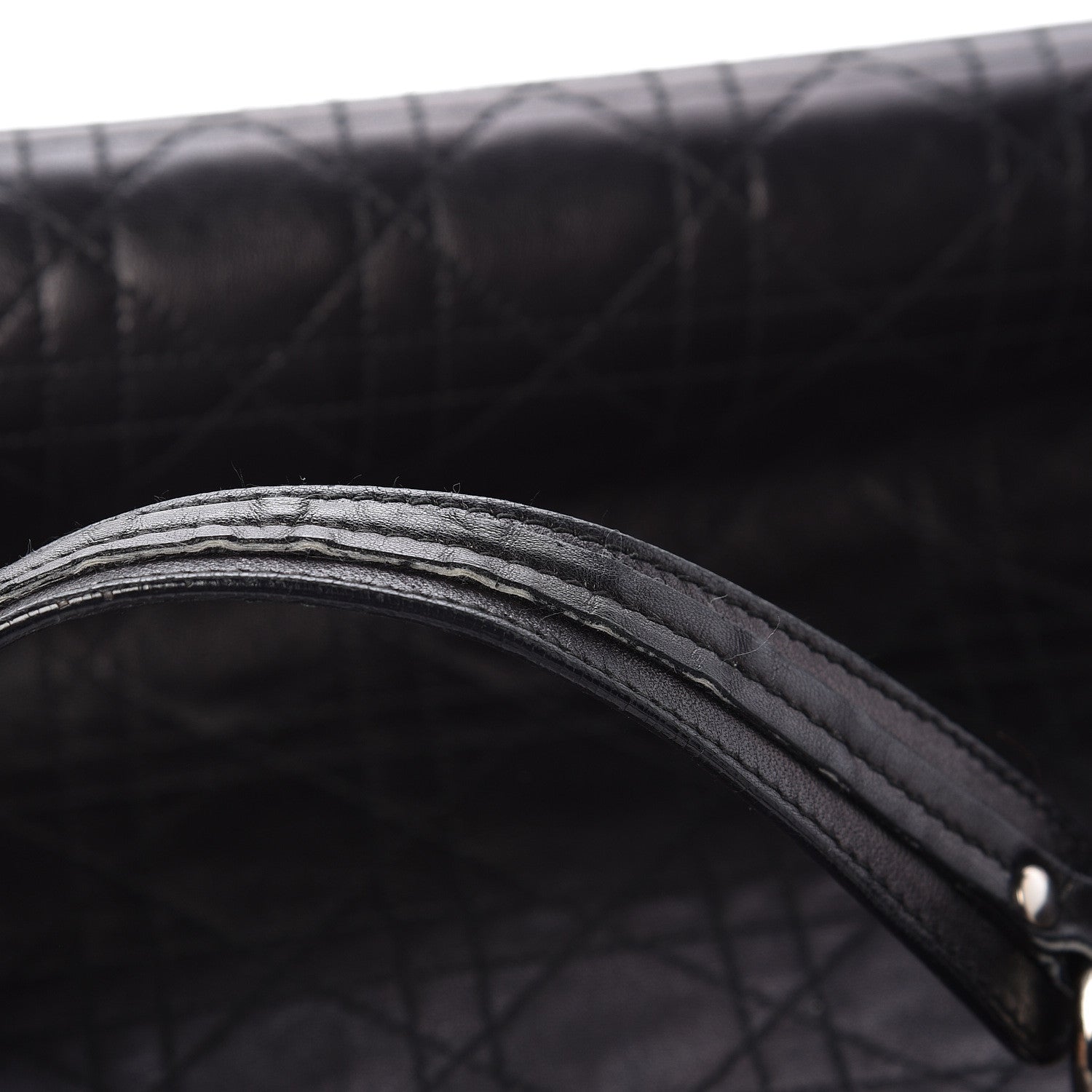 Christian Dior Lambskin Cannage Large Dior Soft Shopping Tote Black 10 of 20