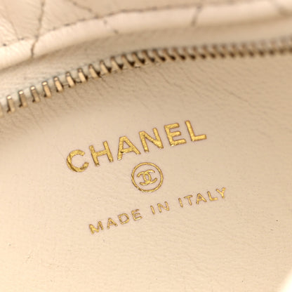 Chanel Lambskin Quilted Chain Around Pouch Hobo White 6 of 7