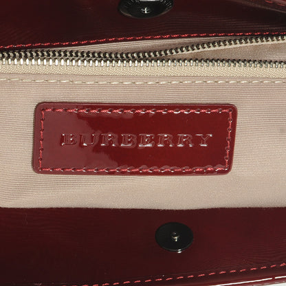 Burberry Patent Supernova Check Stars Small Nickie Tote Berry Red 6 of 8