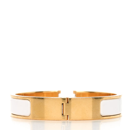 Hermes Enamel Narrow Clic Clac H Bracelet PM White 3 of 4