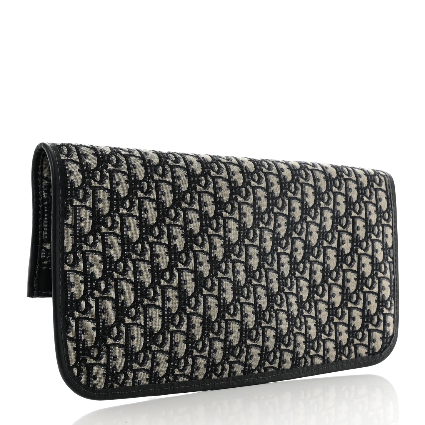 Oblique Fold Over Clutch Blue