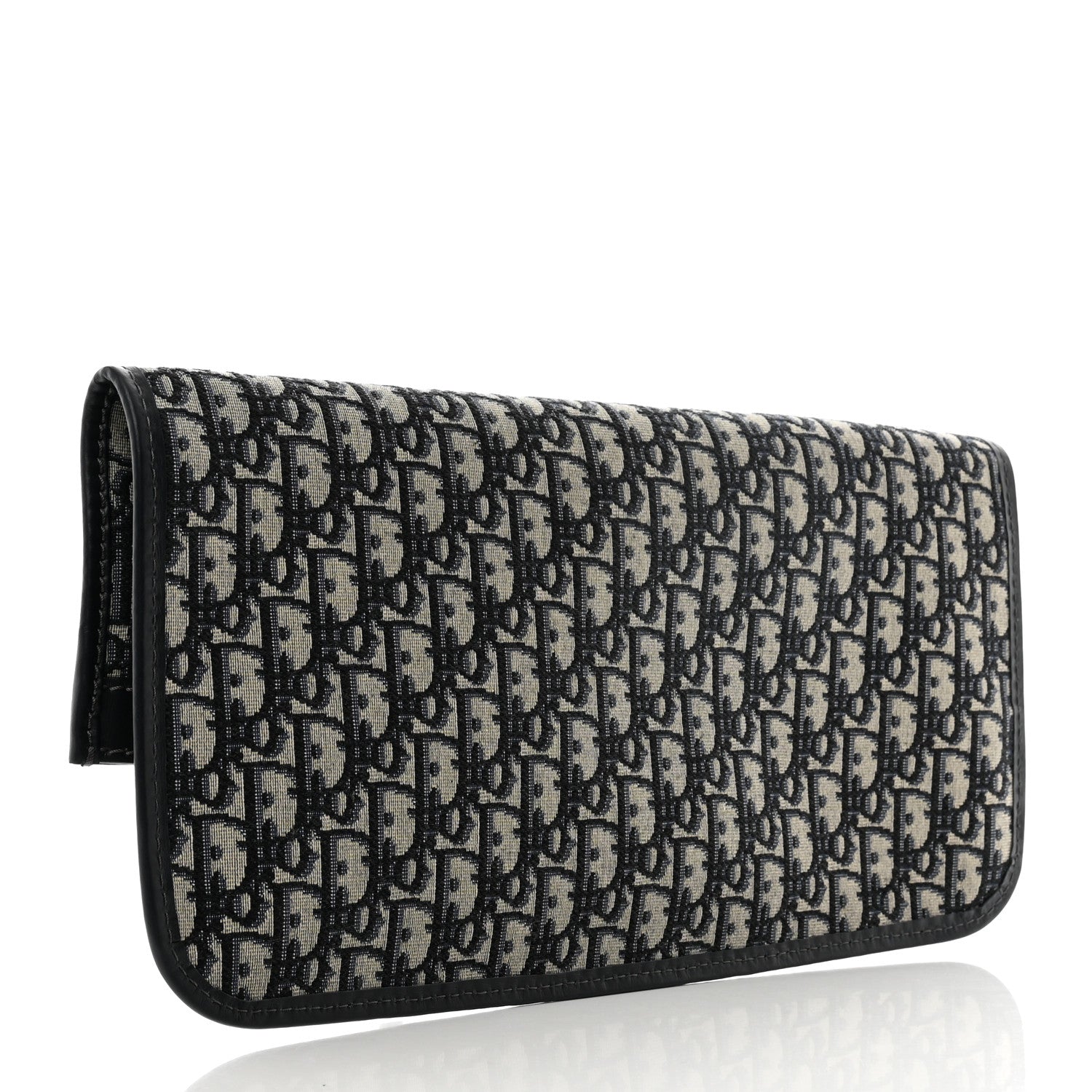 Christian Dior Oblique Fold Over Clutch Blue 3 of 6