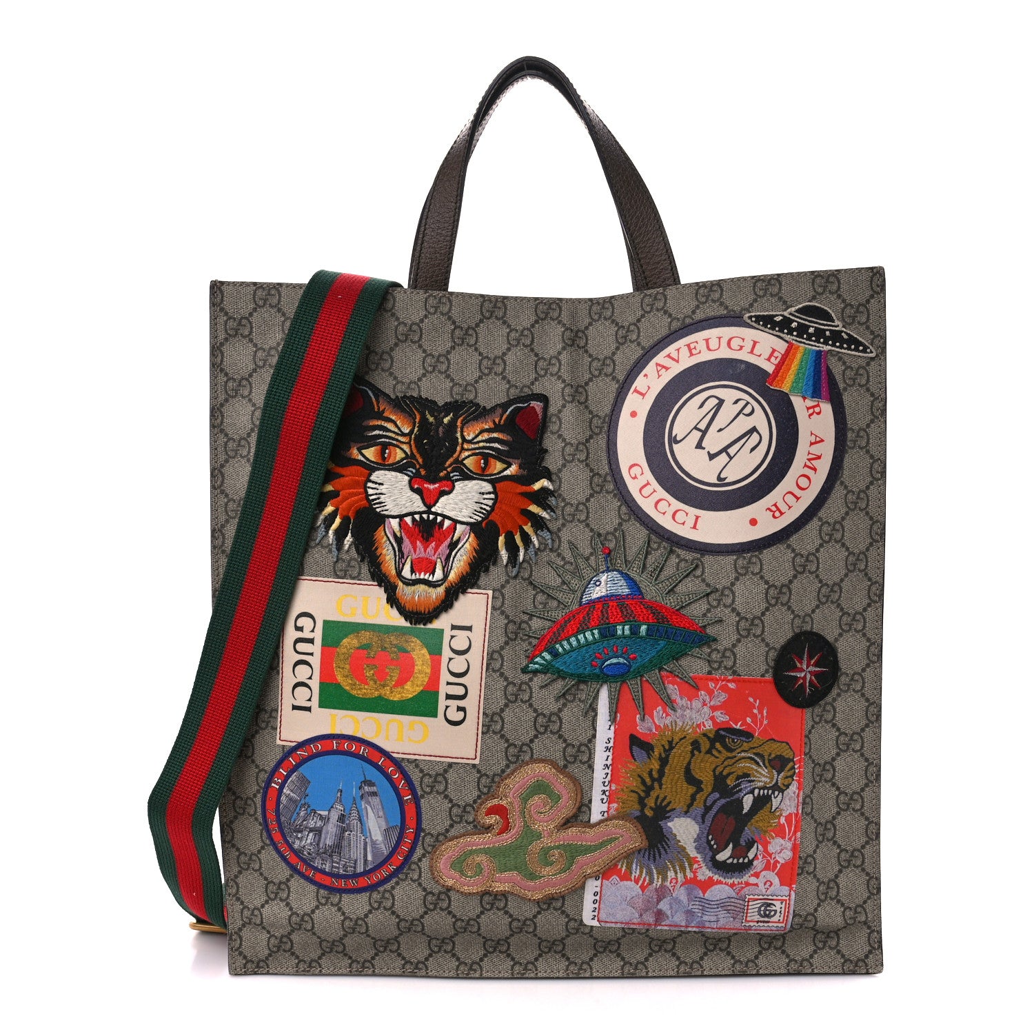 Gucci Soft GG Supreme Monogram Courrier Vertical Tote Beige New Acero 1 of 11