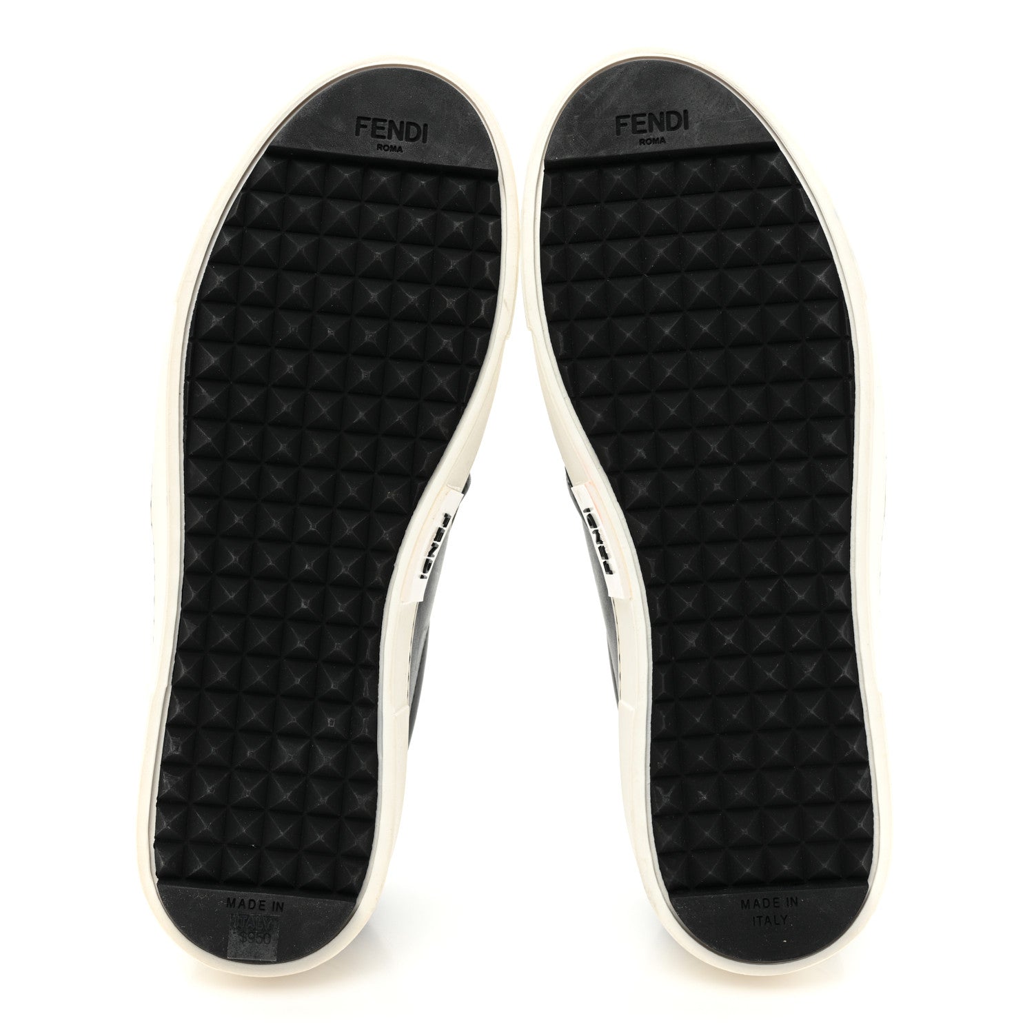 Fendi Vitello Elite Monster Eyes Slip On Sneakers 35 Black 5 of 10