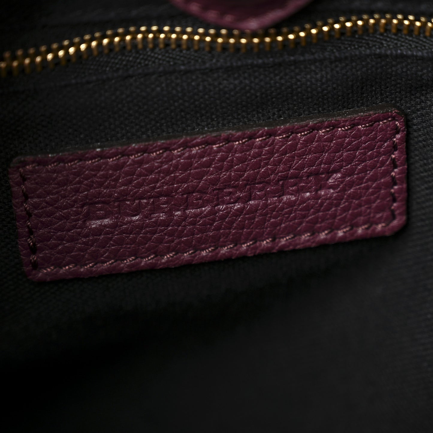 Grainy Calfskin House Check Medium Banner Tote Elderberry