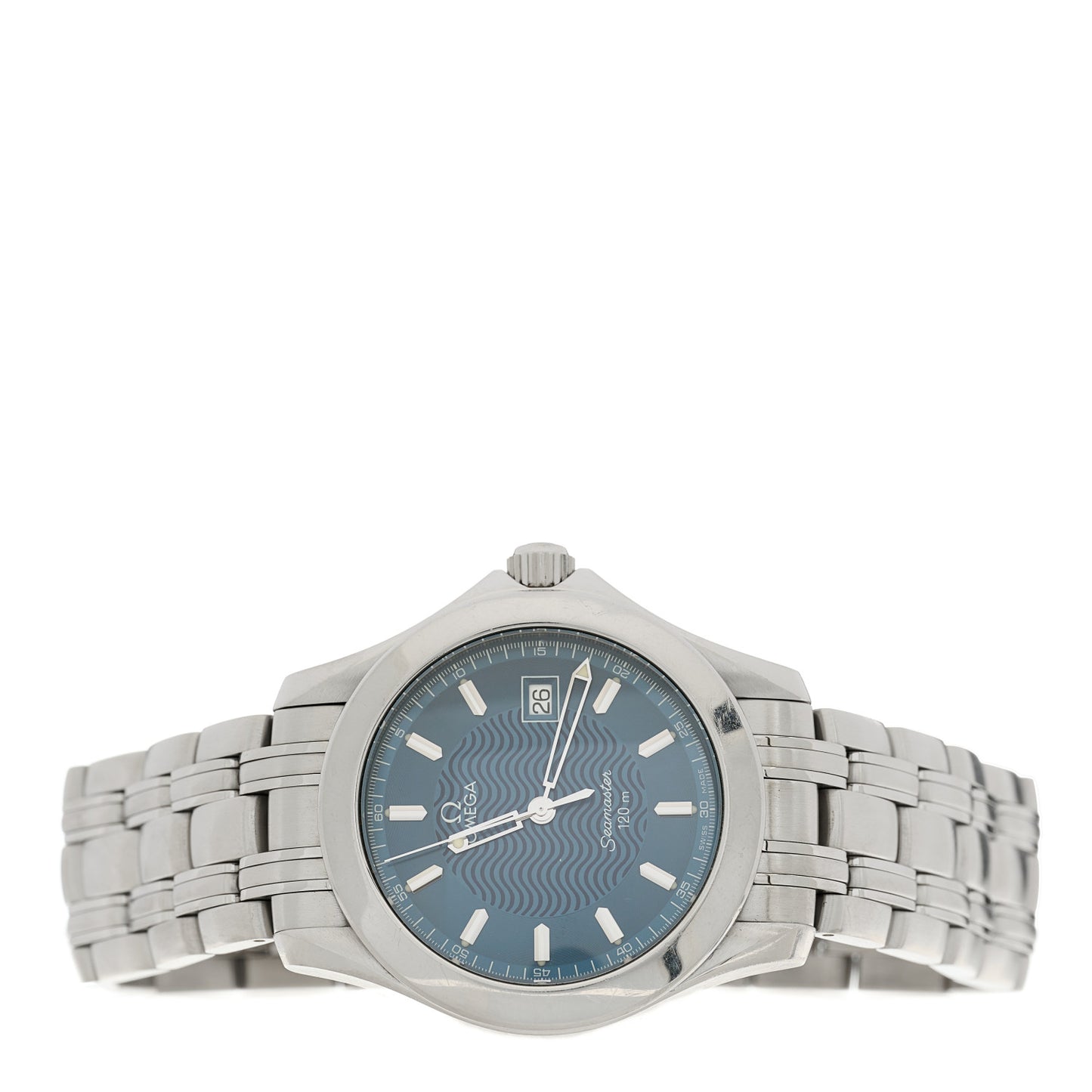 Stainless Steel 36mm Seamaster 120M Quartz Watch Blue 2511.81