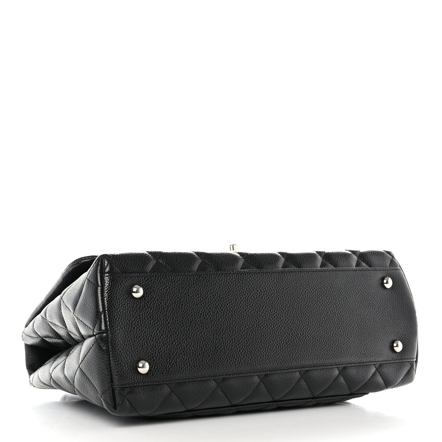 Caviar Quilted Jumbo Kelly Flap Bag Black