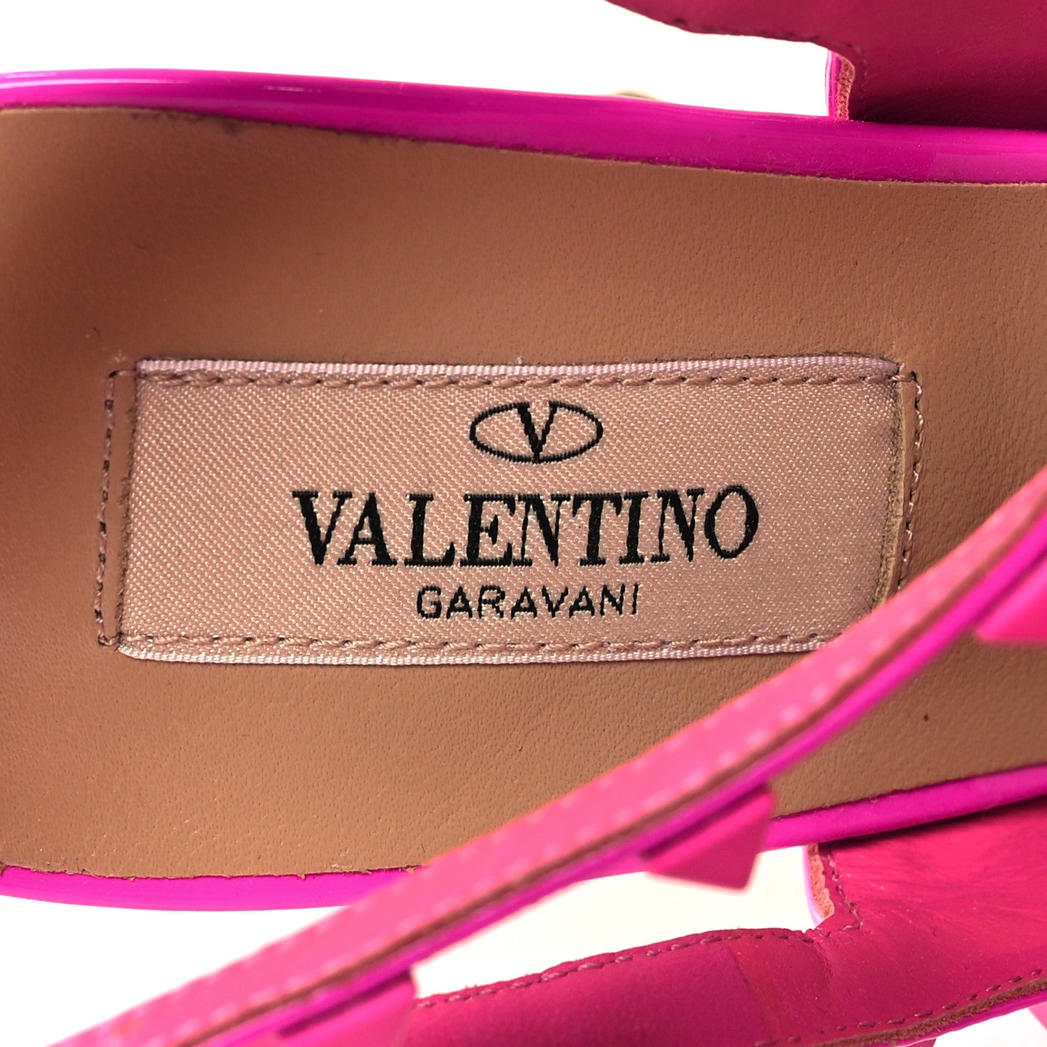 Valentino Garavani Patent Lacquer Monochrome Rockstud Ankle Strap 100mm Pumps 40 Pink PP 8 of 9