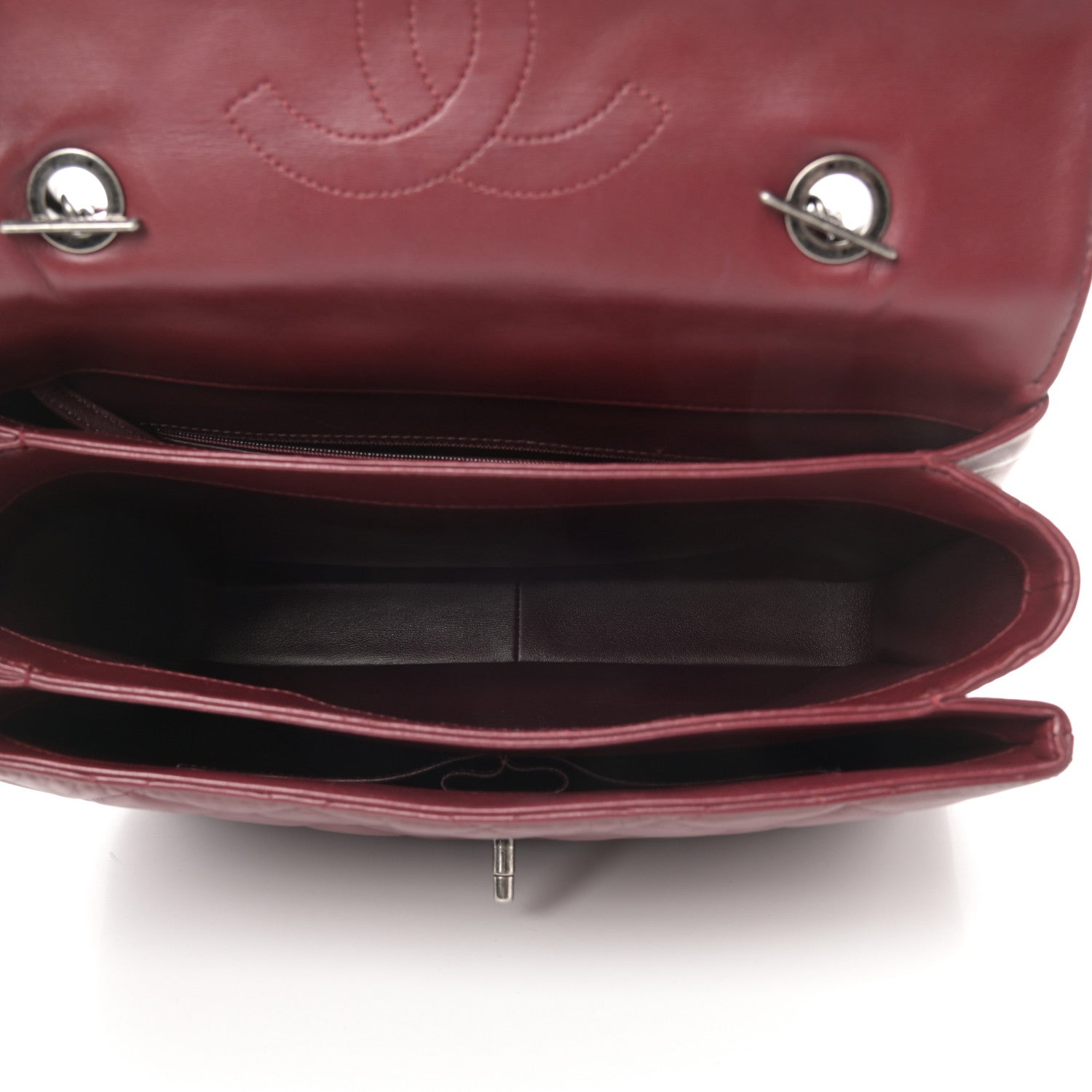 Chanel Lambskin Quilted Large Trendy CC Dual Handle Flap Bag Burgundy 5 of 13