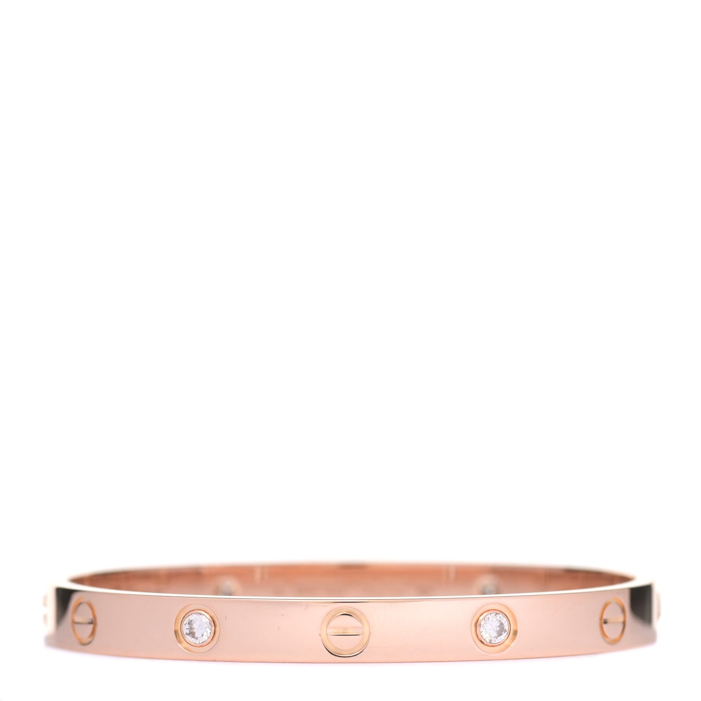 18K Pink Gold 4 Diamond LOVE Bracelet 16