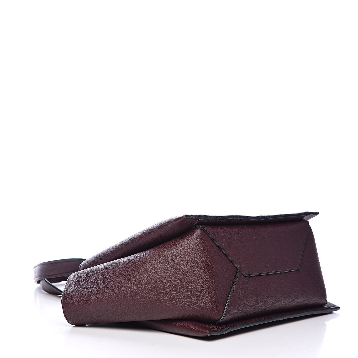Celine Baby Grained Calfskin Small Tri-Fold Bag Burgundy 4 of 14