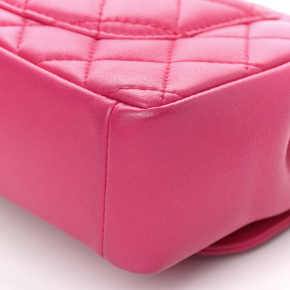 Chanel Lambskin Quilted Mini Mademoiselle Chic Flap Pink 8 of 10