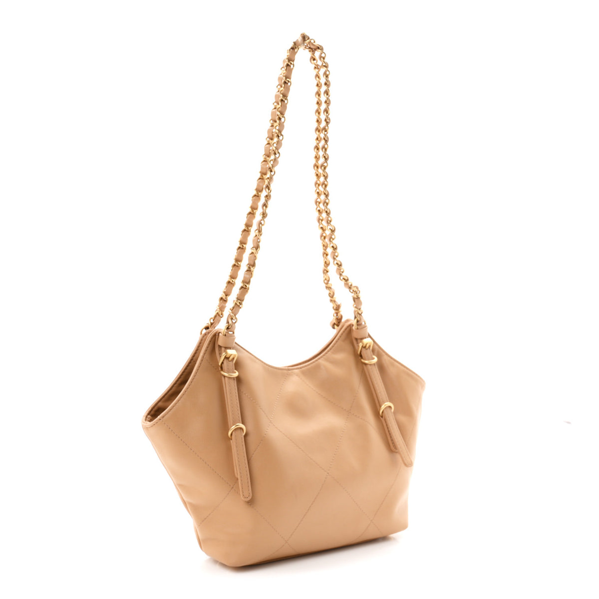 Chanel Calfskin Quilted Small Shopping Bag Beige 3 of 10