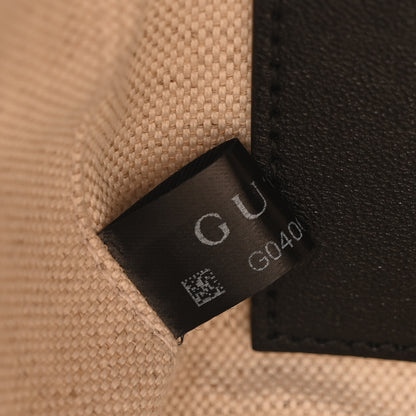 Gucci Sakai Be Green Calfskin Diagonal Stitched Blondie Top Handle Bag Black 7 of 10