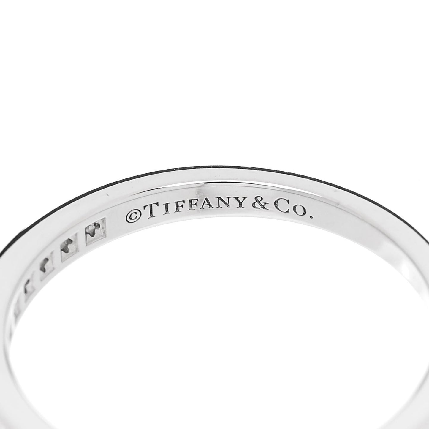 Platinum Diamond 2.5mm Half Circle Wedding Band Ring 50 5.5