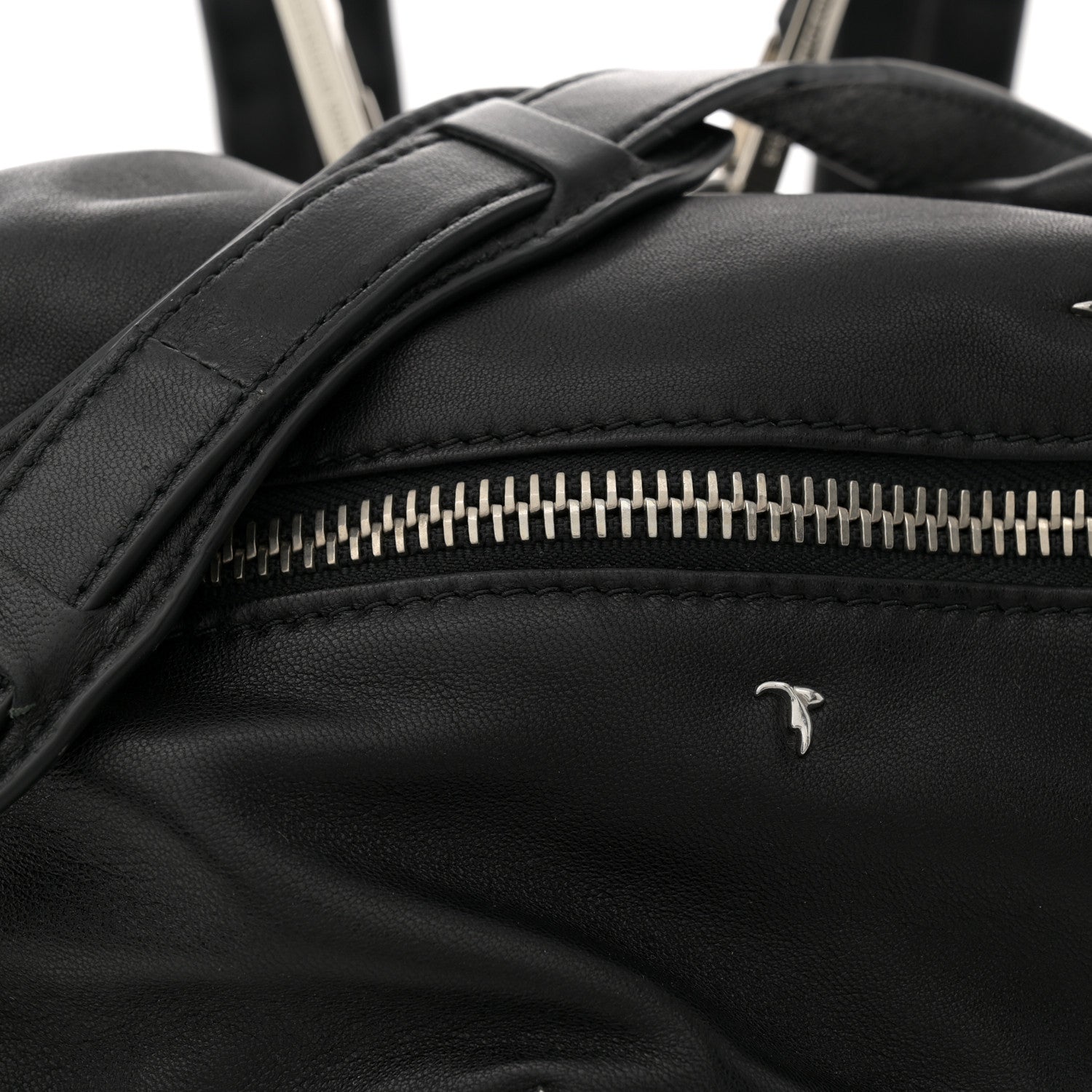 Alexander Wang Lambskin Rose Studded Marti Backpack Bag Washed Black Rhodium Hardware 7 of 11