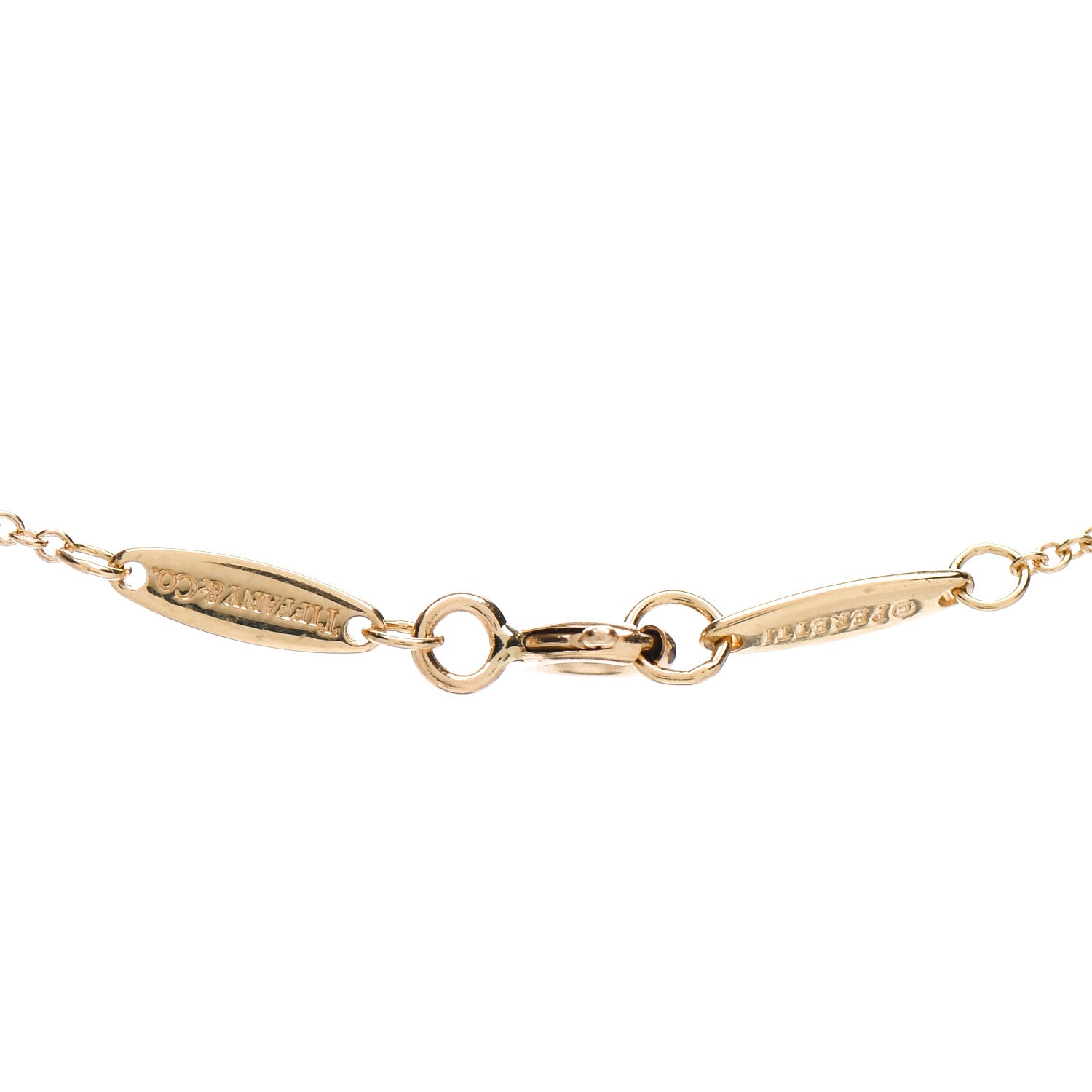 Tiffany 18K Yellow Gold Diamond .15ct Elsa Peretti Diamonds by the Yard Pendant Necklace 4 of 4