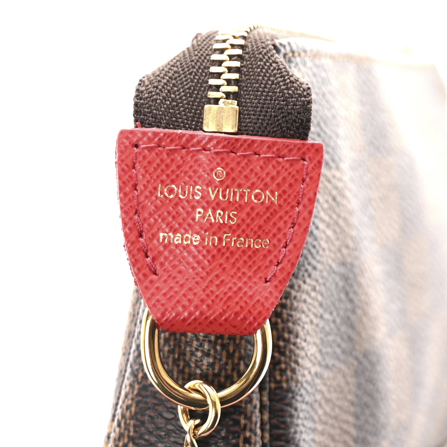 Damier Ebene 2019 Christmas Animation Mini Pochette Accessories Red