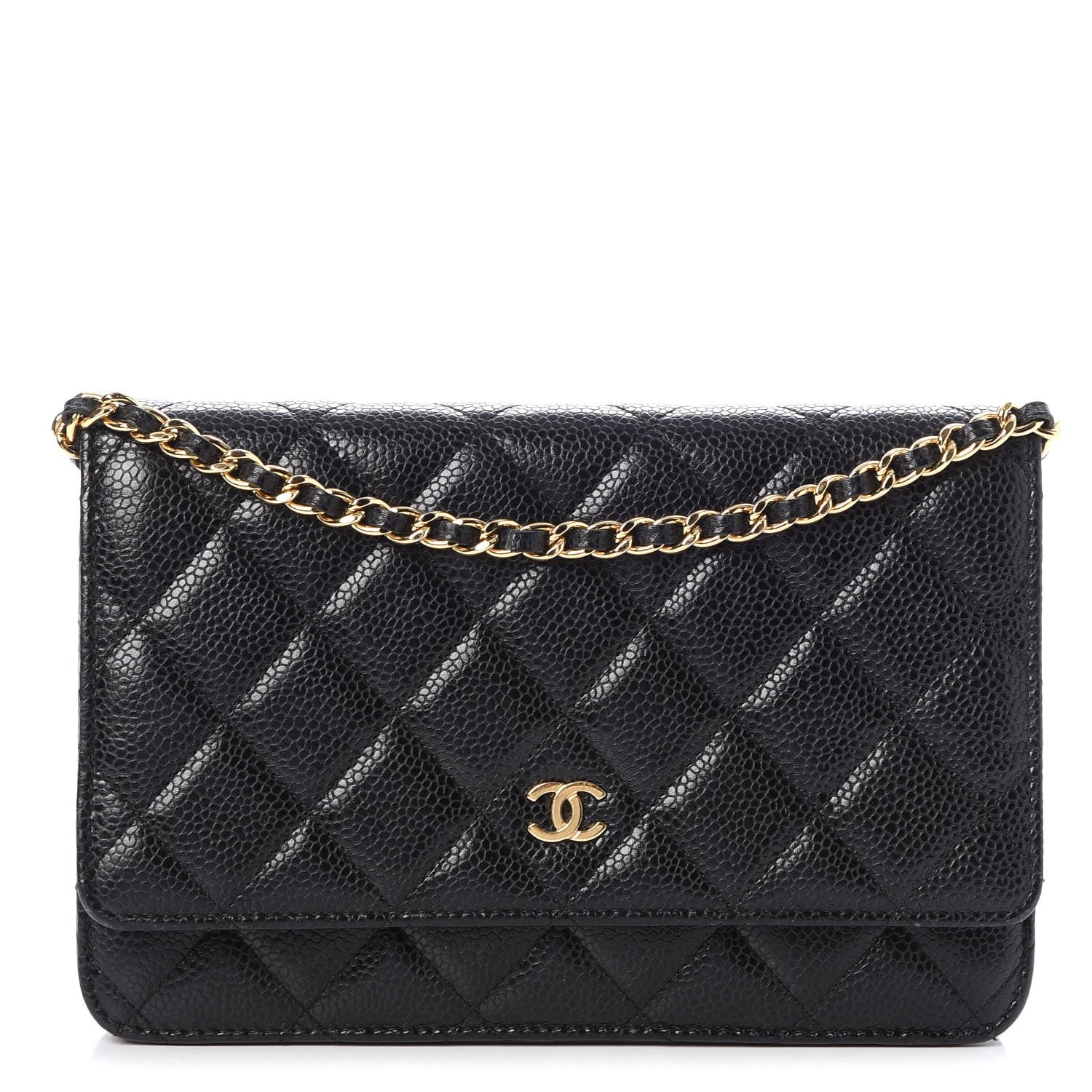 Chanel Caviar Quilted Wallet On Chain WOC Black 1 of 8
