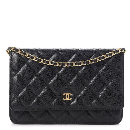 Chanel Caviar Quilted Wallet On Chain WOC Black 1 of 8