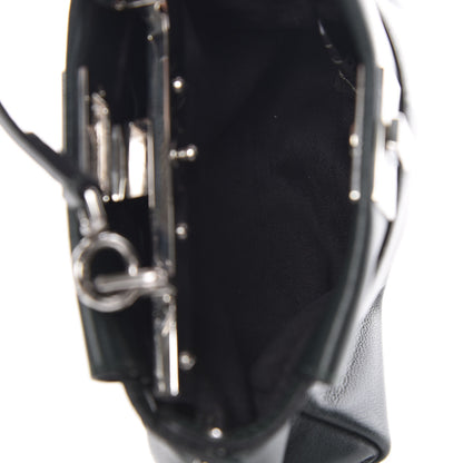 Fendi Shiny Nappa Micro Peekaboo Iconic Satchel Verde Prato 6 of 8
