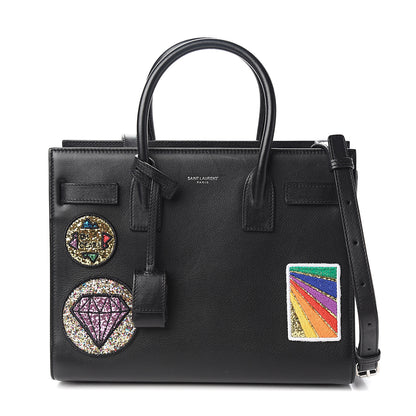 Saint Laurent Calfskin Patchwork Baby Sac De Jour Black Multi 1 of 7