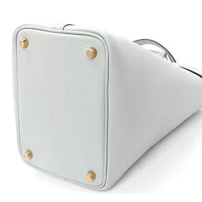 Hermes Taurillon Clemence Picotin Lock 18 PM Bleu Pale 10 of 12