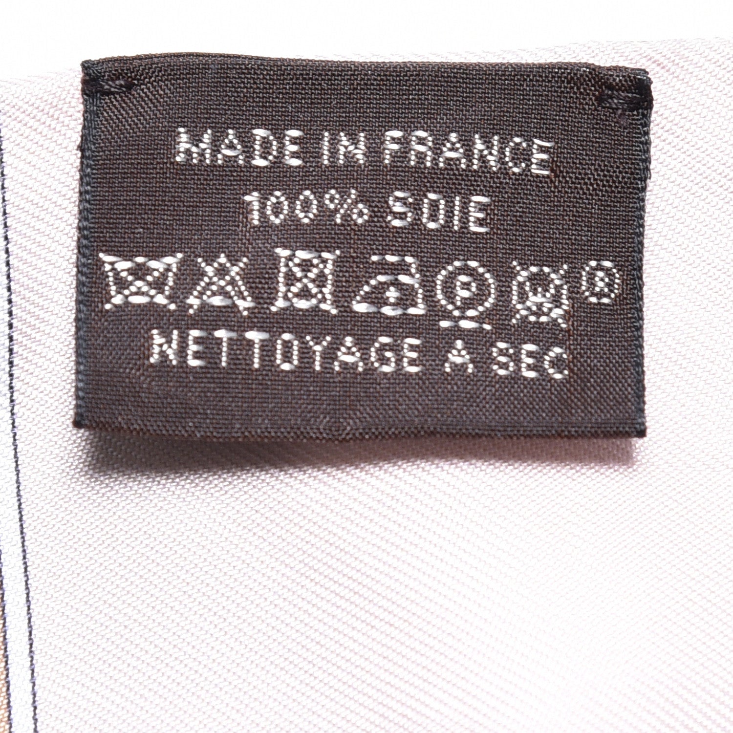 Hermes Silk Camails Twilly Scarf Beige Black Rose Pale 3 of 5