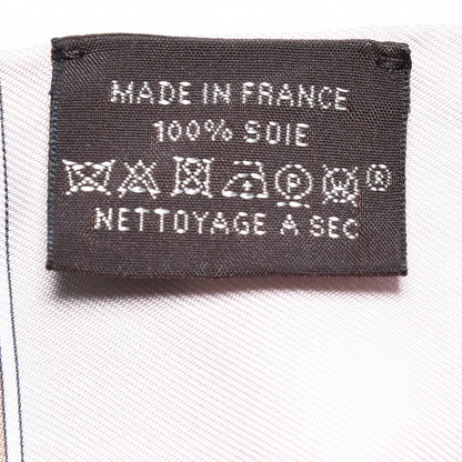 Hermes Silk Camails Twilly Scarf Beige Black Rose Pale 3 of 5