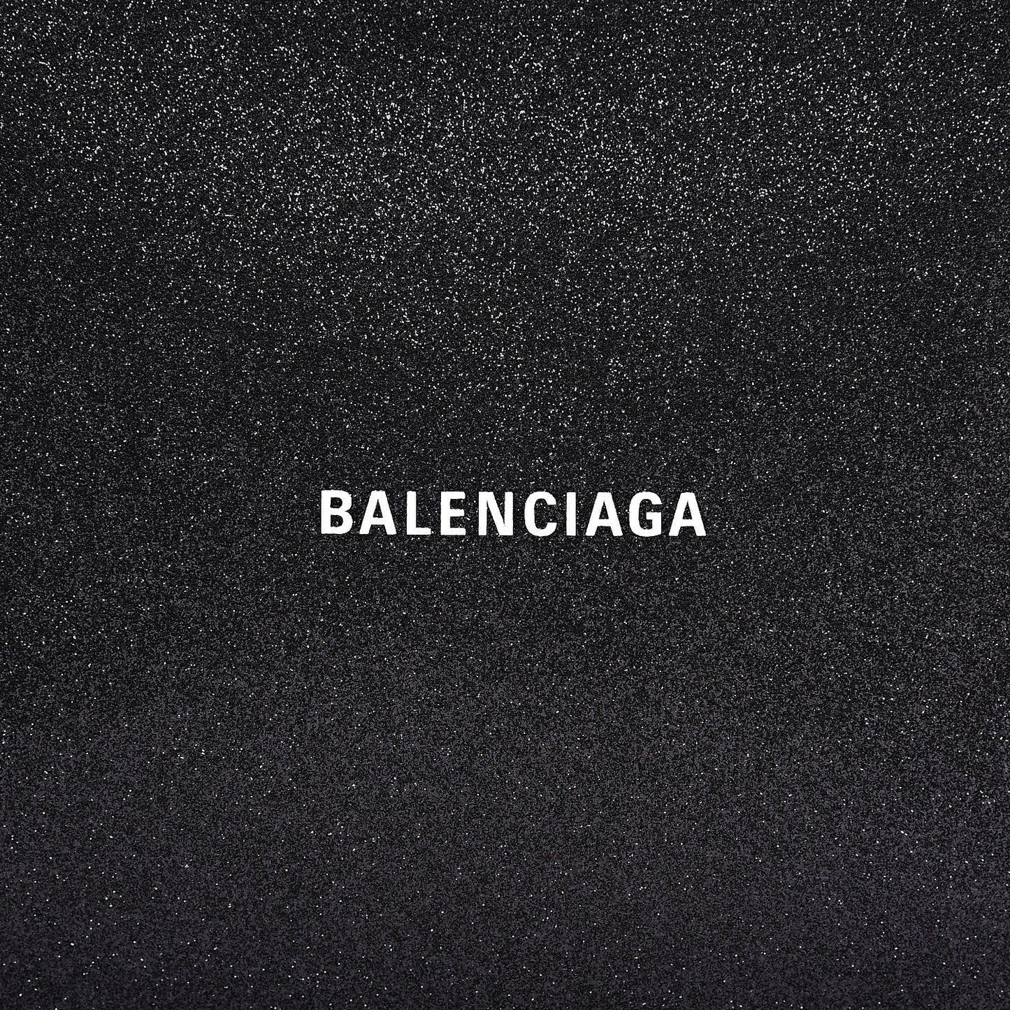 Glitter Calfskin Logo Everyday Pouch M Black