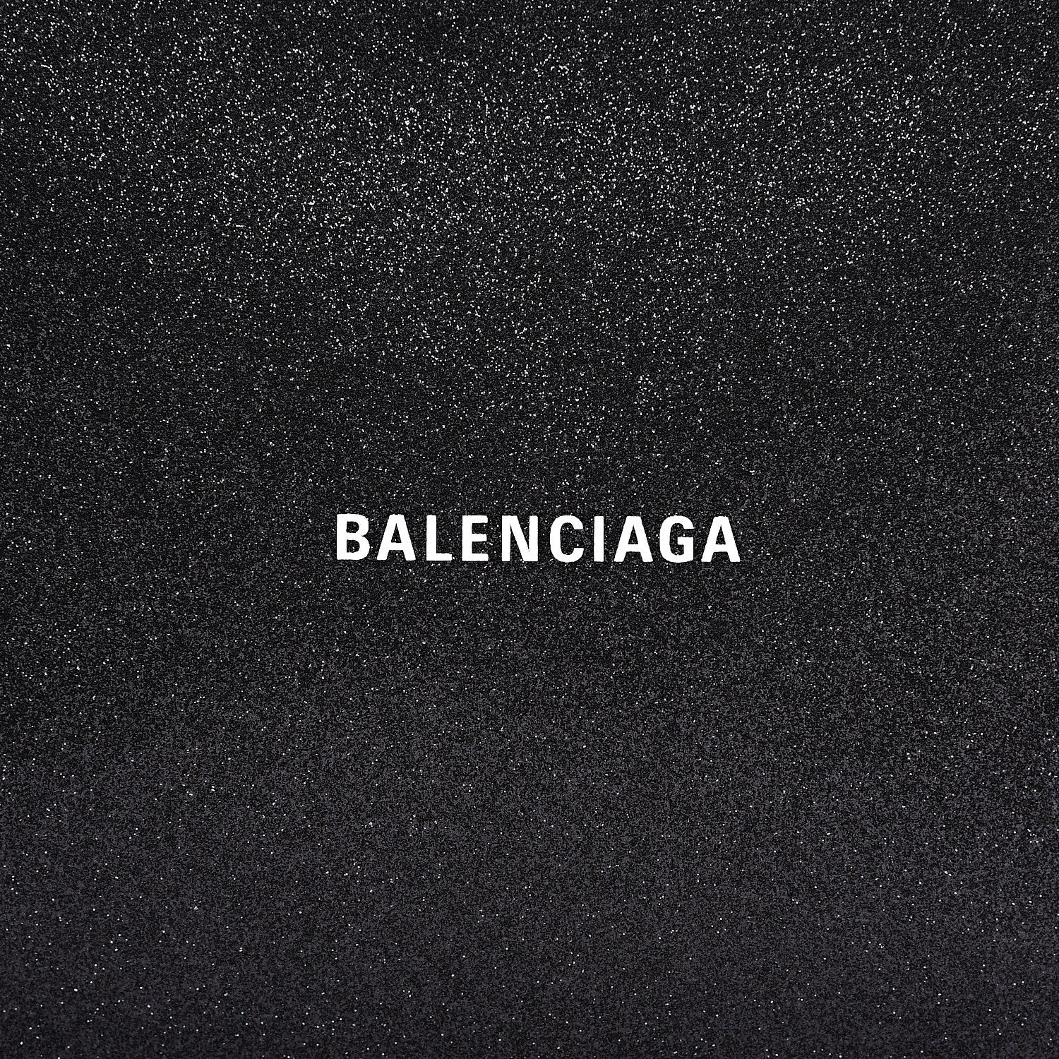 Balenciaga Glitter Calfskin Logo Everyday Pouch M Black 9 of 9