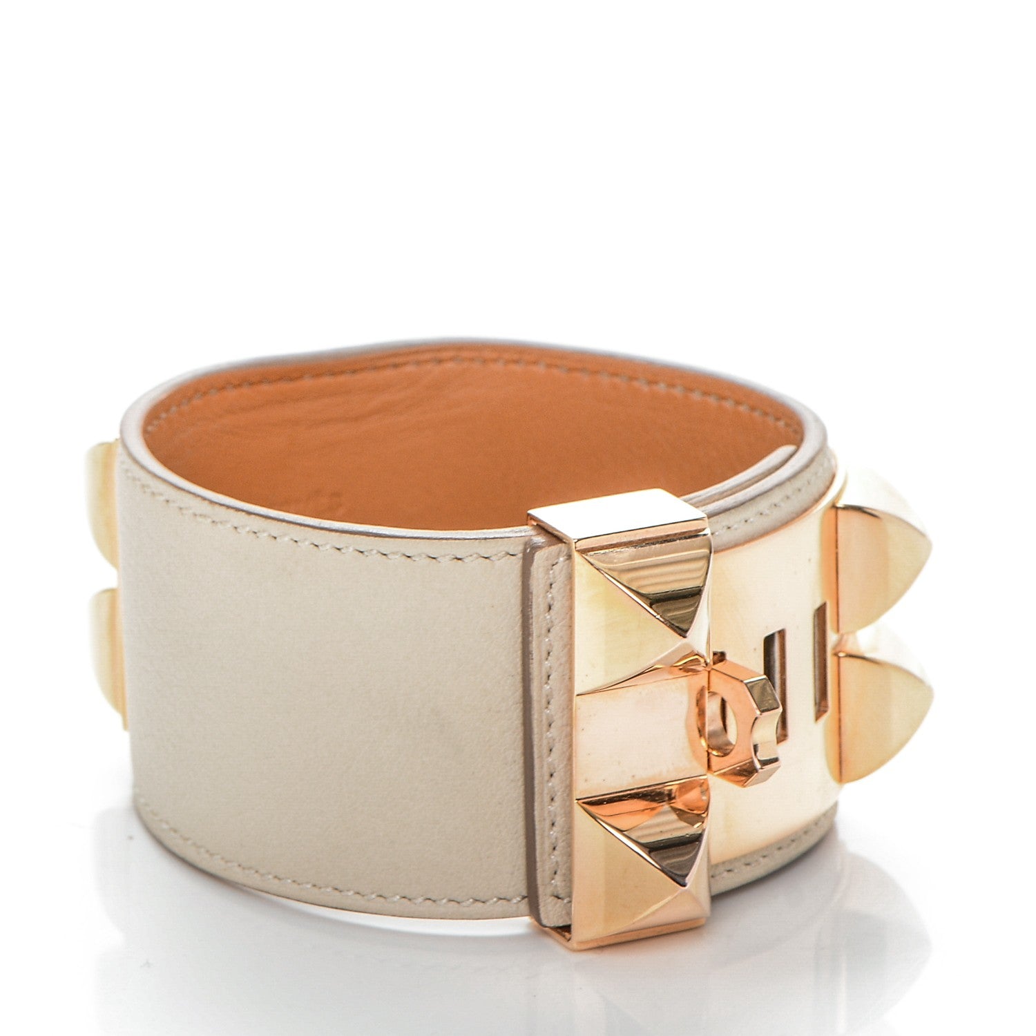 Hermes Swift Collier de Chien CDC Bracelet L Craie 3 of 6
