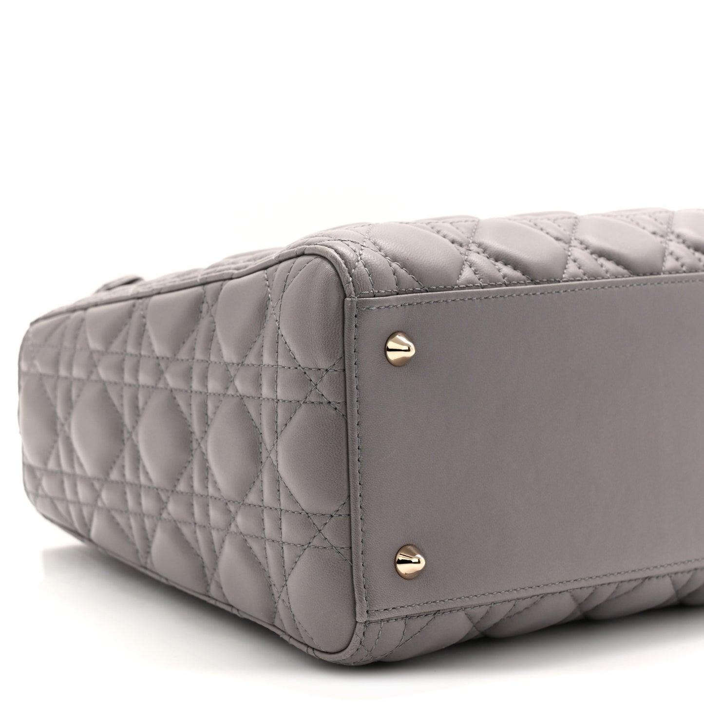 Lambskin Cannage Medium Lady Dior Grey