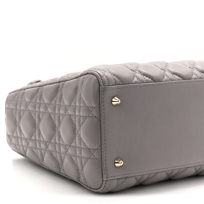 Christian Dior Lambskin Cannage Medium Lady Dior Grey 9 of 10