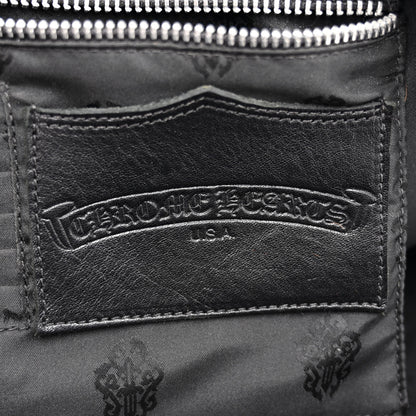 Chrome Hearts Leopard Print Hair Cross Patch Duffle Bag Black 5 of 9