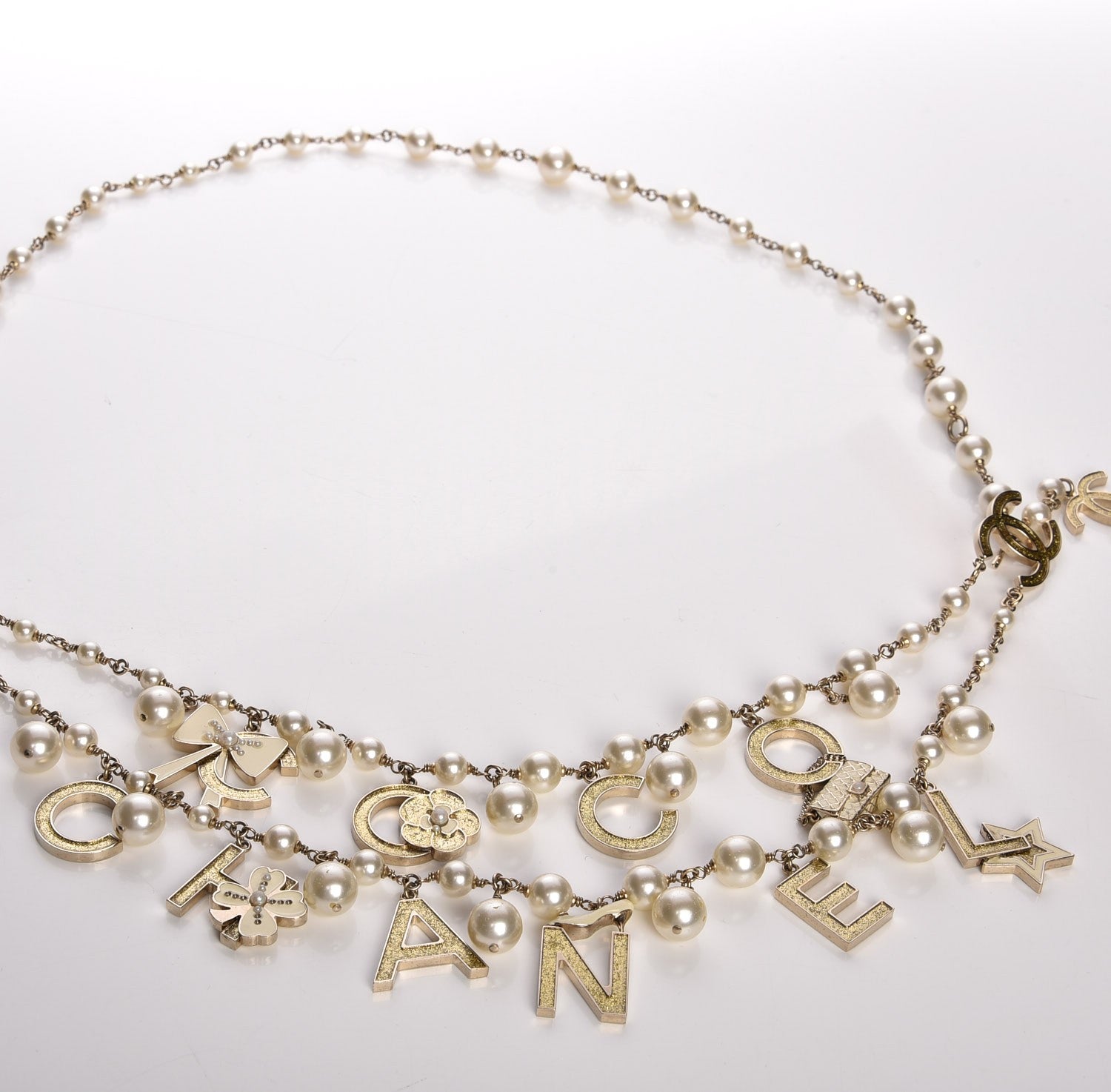 Chanel Pearl Charm Coco CC Belt Gold 4 of 10