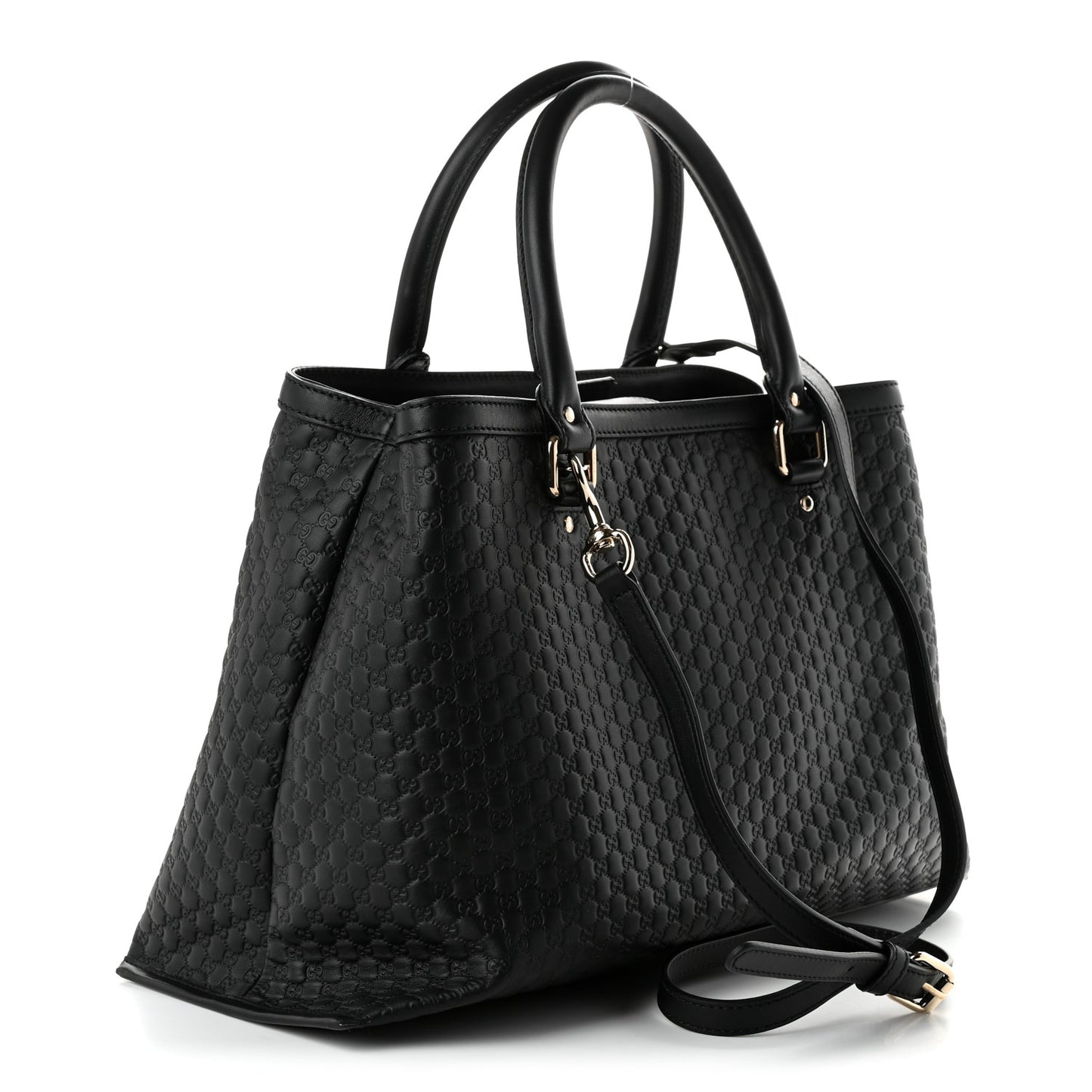 Soft Microguccissima Medium Tote Black