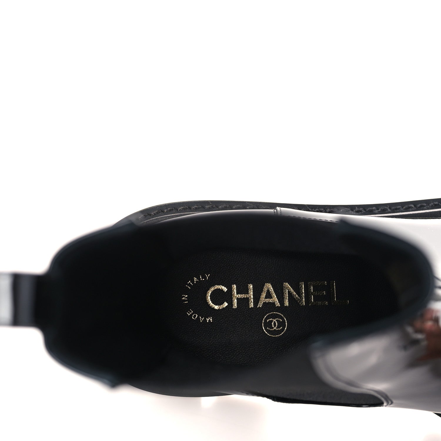 Chanel Patent Cap Toe Short Boots 38 Black 8 of 9