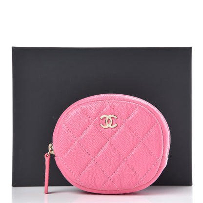 Chanel Caviar Quilted Zip Around Classic Coin Purse Pink 8 of 8